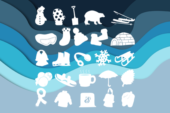 Frosty Snowman Trio Font PNG with transparent background - Preview 3