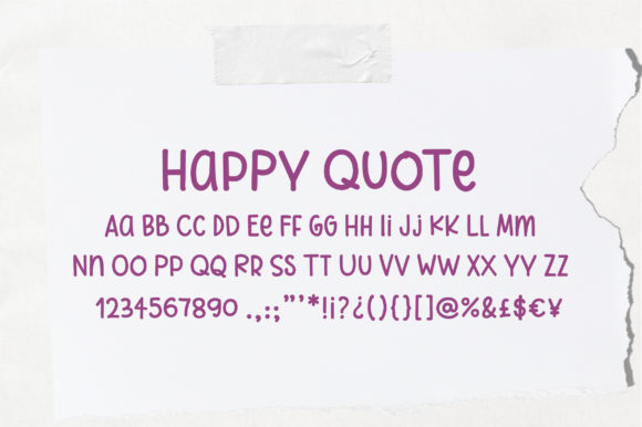 Happy Quote Font - Preview 1