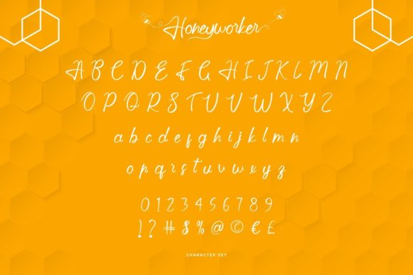 Honeyworker Font PNG with transparent background - Preview 3