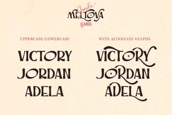 Jamila Meltova Font font preview - 1