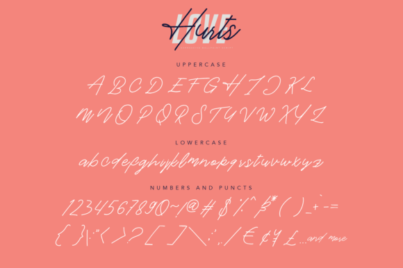Love Hurts Font PNG with transparent background - Preview 4