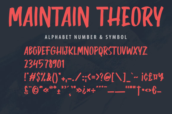 Maintain Theory Font PNG with transparent background - Preview 2