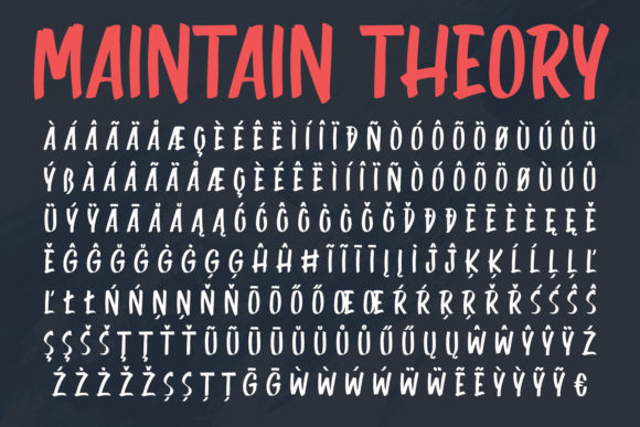 Maintain Theory Font PNG with transparent background - Preview 3