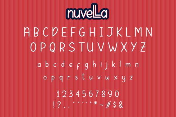 Nuvella Font PNG with transparent background - Preview 3