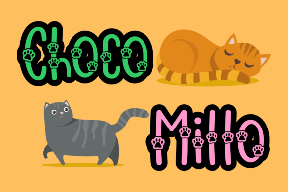 Pawesome Font PNG with transparent background - Preview 1