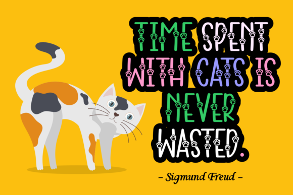 Pawesome Font PNG with transparent background - Preview 3