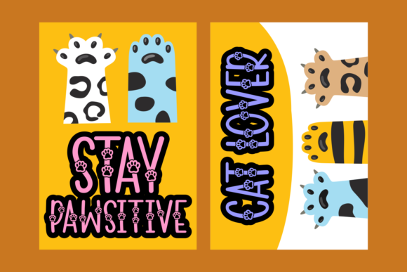 Pawesome Font PNG with transparent background - Preview 4