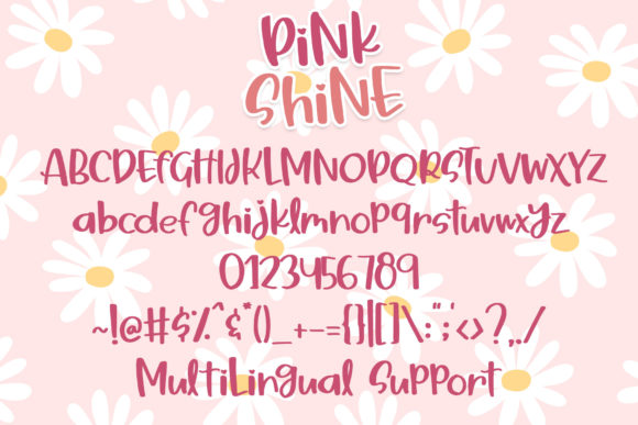 Pink Shine Font font preview - 4
