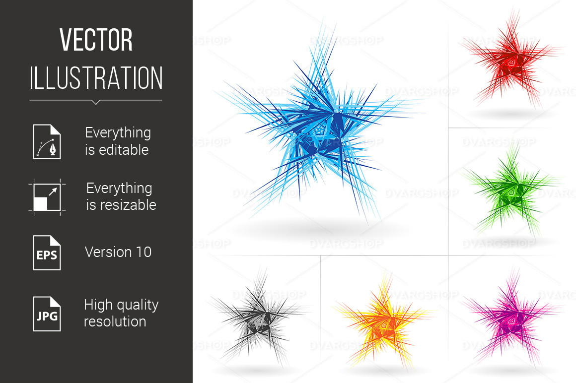 Set of Different Stars Icons Graphic by Dvarg · Creative Fabrica
