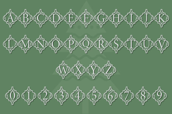 Arabesque Christmas Ornament Font - Preview 1