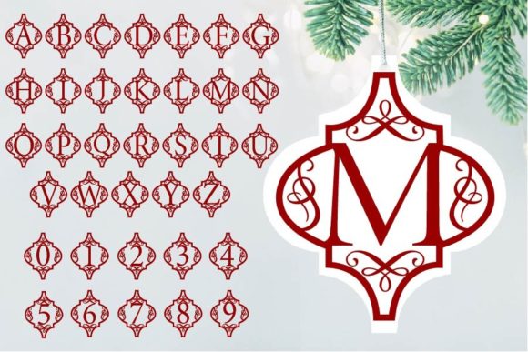 Arabesque Christmas Ornament Font - Preview 2