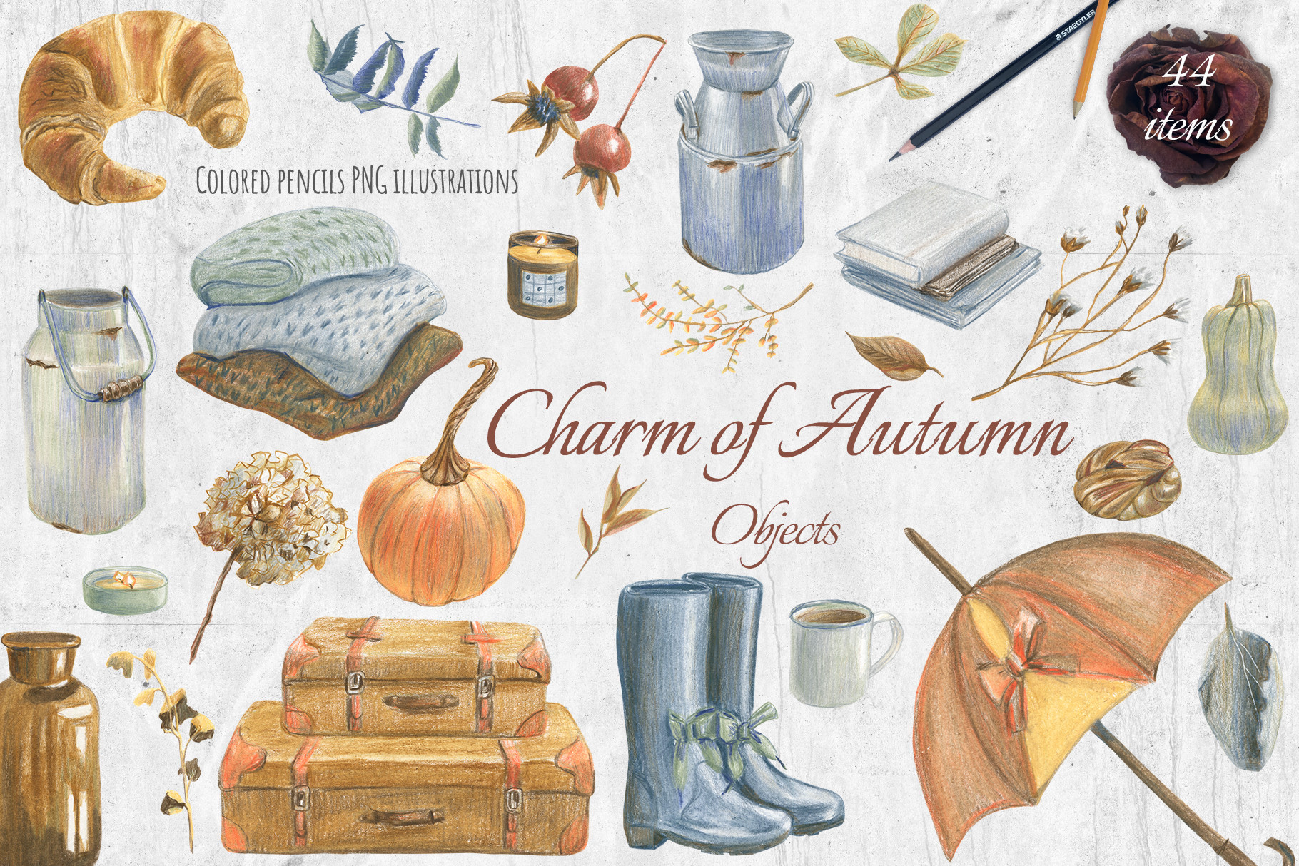Autumn Clipart Retro Decor