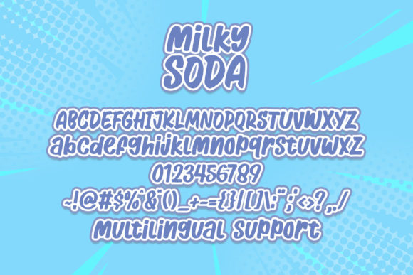 Milky Soda Font PNG with transparent background - Preview 3