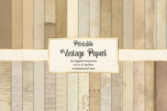 Printable Vintage Paper Textures