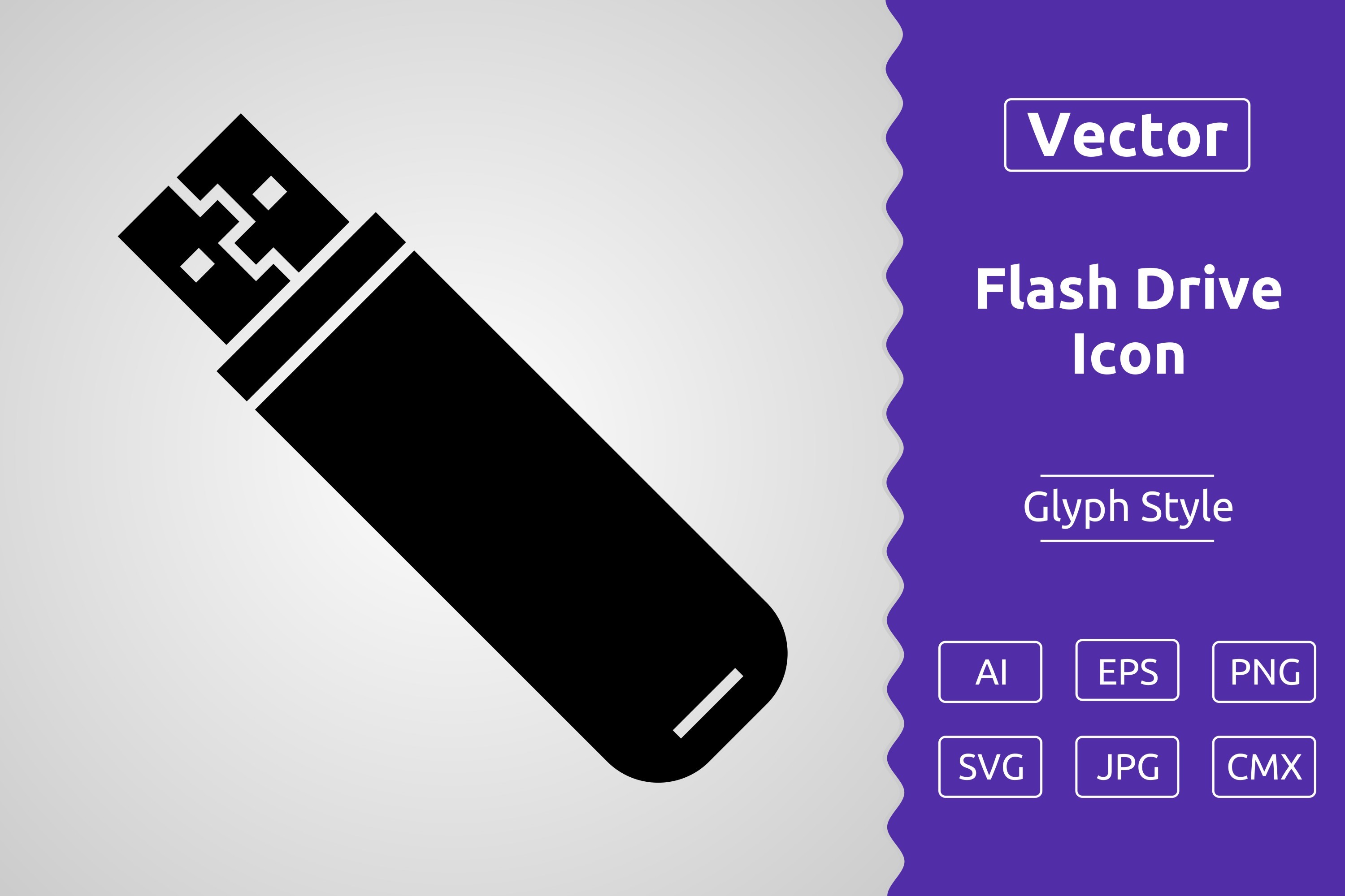 Vector Flash Drive Glyph Icon Graphic by Muhammad Atiq · Creative Fabrica