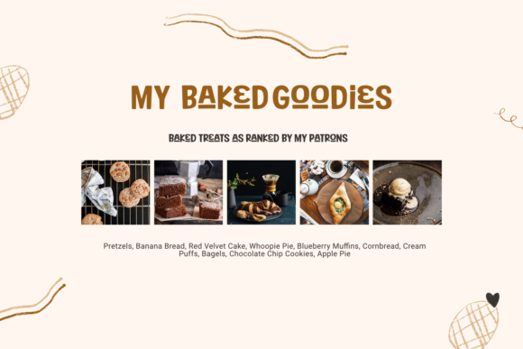 Bakery Goods Font PNG with transparent background - Preview 4