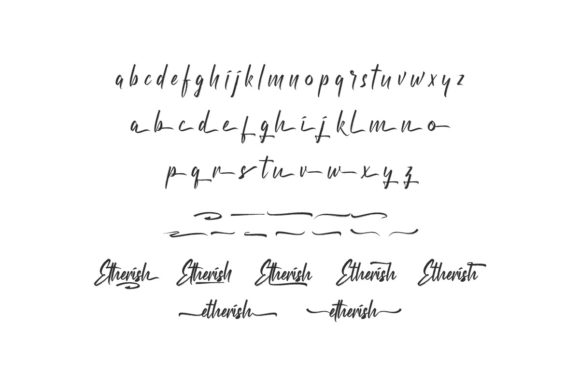 Etherish Font PNG with transparent background - Preview 6