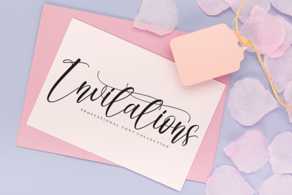 Honeymoon Romantic Font PNG with transparent background - Preview 3
