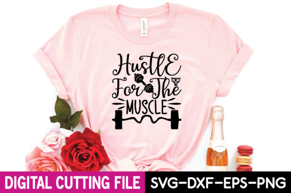 Hustle for the Muscle Graphic T-shirt Designs By craftstore