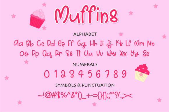 Muffins Font PNG with transparent background - Preview 1