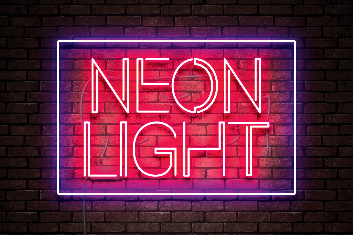 Neon Light Font by erik studio display