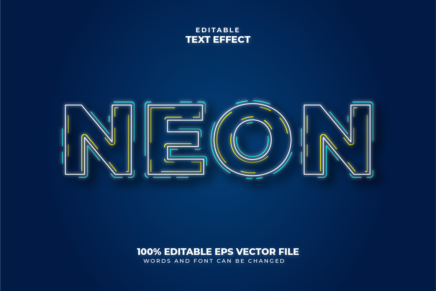 Neive Text Neon Text Effect, Editable Text Style Graphic by Mily Studio · Creative ...
