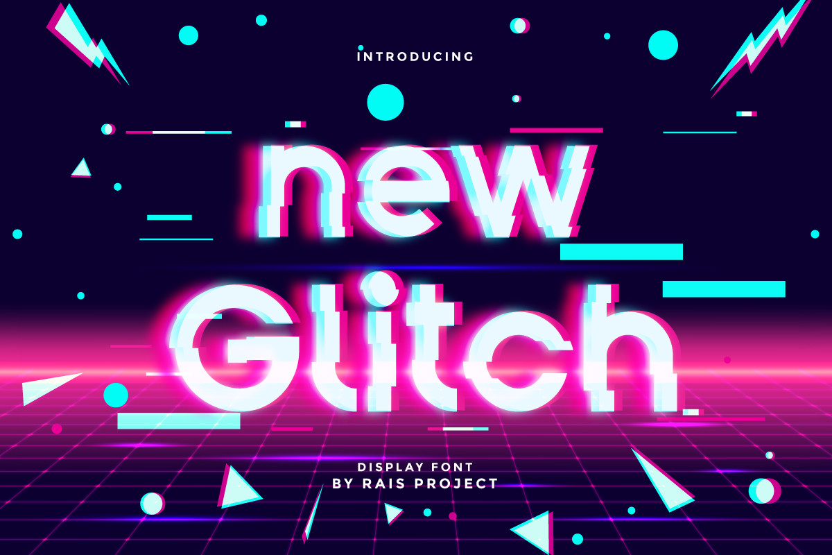 New Glitch preview, cool techno display with sharp digital distortion