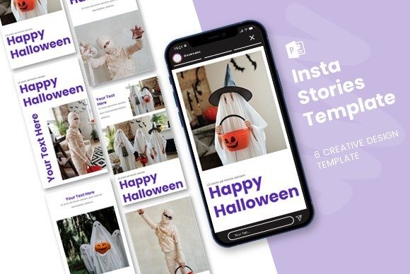 Make Halloween Instagram Story template with vertical seasonal layouts