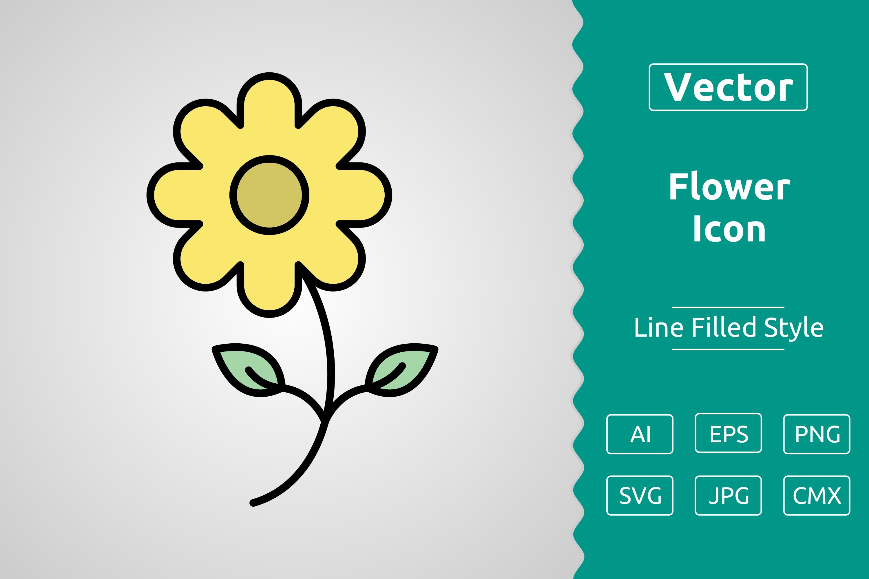 Vector Flower Filled Outfilled Icon Graphic by Muhammad Atiq · Creative ...