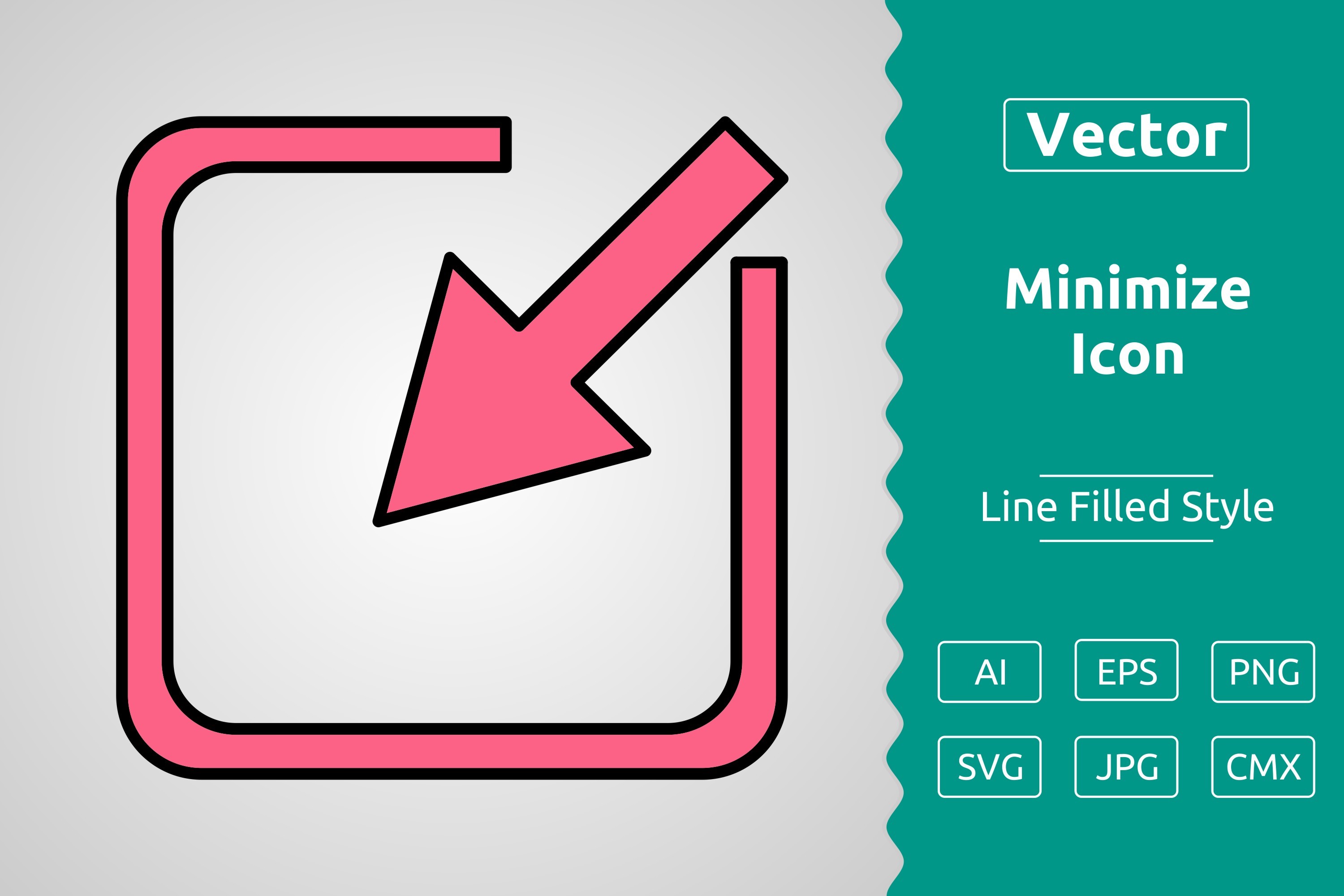 Vector Minimize Filled Outline Icon Graphic by Muhammad Atiq · Creative ...