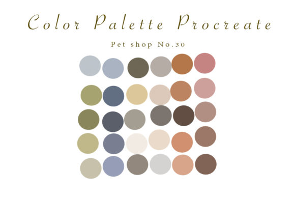 Procreate Color Palette, Pet Shop Color Graphic Actions & Presets By chu.mono.pho