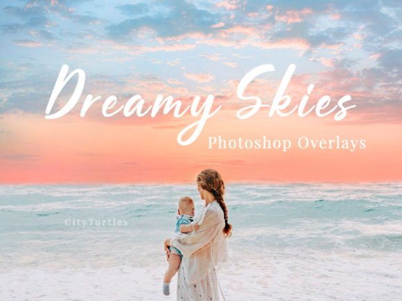 30 Dreamy Pastel Sky Overlays Illustration Styles de calques Par CityTurtles