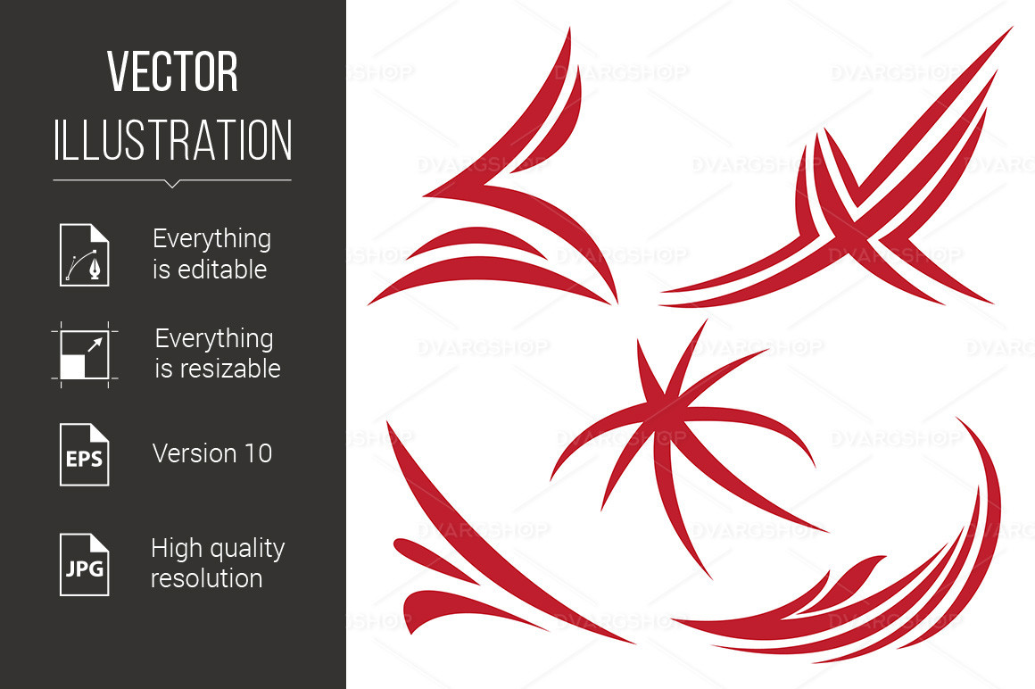 Abstract Red Signs Graphic by Dvarg · Creative Fabrica