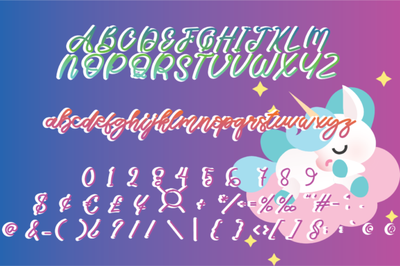Beautifull Unicorn Font - Preview 1