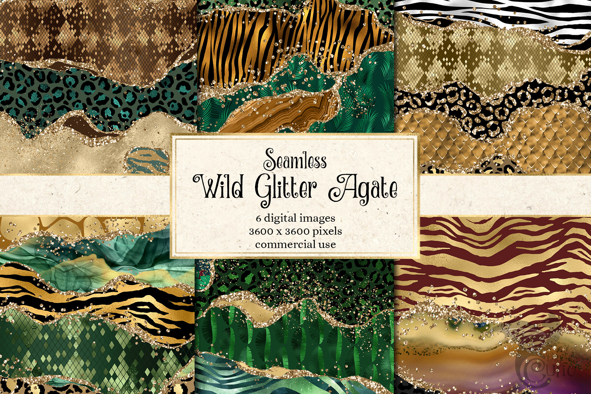 Wild Glitter Agate Digital Paper Graphic by Digital Curio · Creative ...