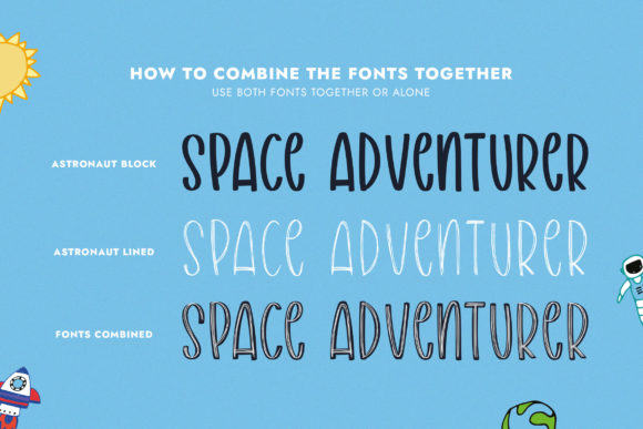 Astronaut Trio Font - Preview 4