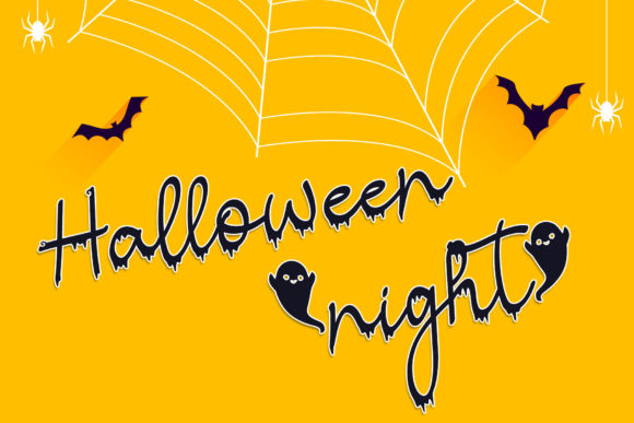 Halloween Script Font PNG with transparent background - Preview 3