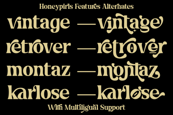 Honeypirls Font PNG with transparent background - Preview 3