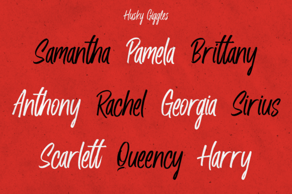 Husky's Giggle Font PNG with transparent background - Preview 6
