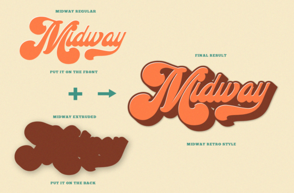 Midway Font PNG with transparent background - Preview 2