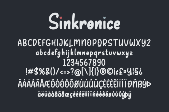 Sinkronice Font PNG with transparent background - Preview 1