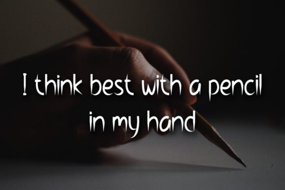 Small Pencil Font PNG with transparent background - Preview 2