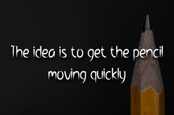 Small Pencil Font PNG with transparent background - Preview 3