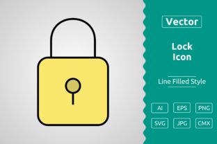Vector Lock Filled Outline Icon Graphic by Muhammad Atiq · Creative Fabrica