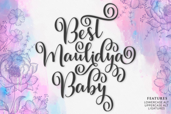Beauty Delya Font PNG with transparent background - Preview 1