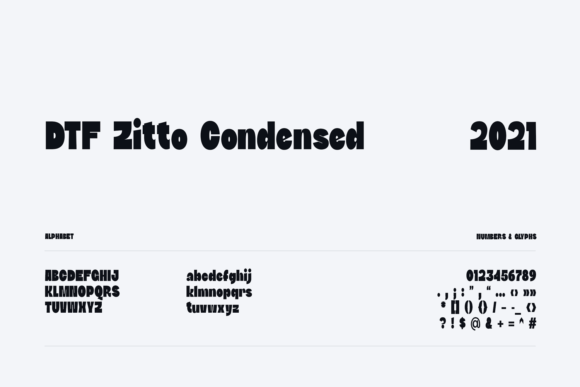DTF Zitto Condensed Font - Preview 1