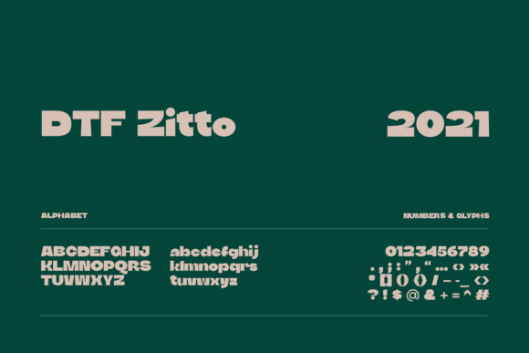 DTF Zitto Font - Preview 1