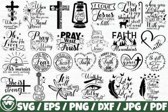 Faith X26 Bundle Commercial Svg Files Graphics