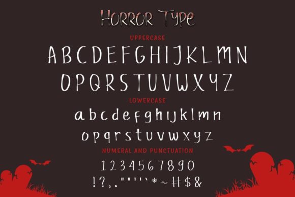 Horror Type Font font preview - 3