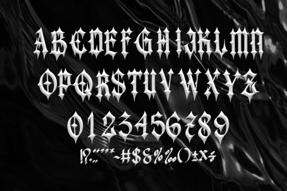 Mask Death Font PNG with transparent background - Preview 1
